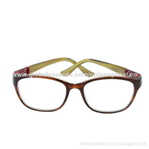 Retro Vintage Brown Women's Eyeglasses with Chinese Style Deco